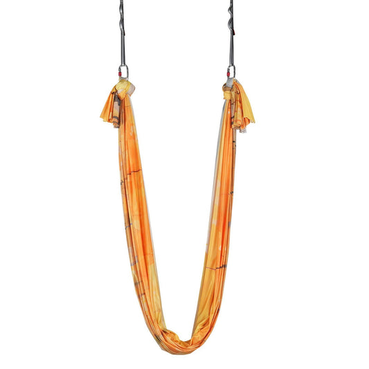 VEVOR Aerial Yoga Hammock & Swing, 5.5 Yards, Aerial Yoga Starter Kit with 100gsm Nylon Fabric, Full Rigging Hardware & Easy Set-up Guide, Antigravity Flying for All Levels Fitness Bodybuilding, Gold