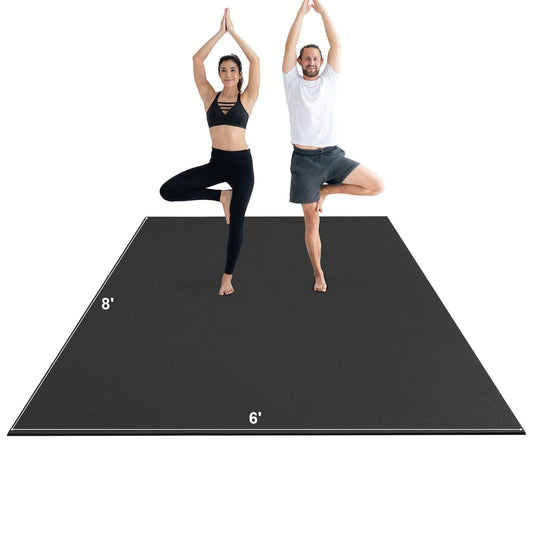 Exercise Mat, Non Slip High Density Premium Yoga Mat, Exercise Yoga Mat for Men & Women, Fitness & Exercise Mat with Bag & Carry Strap, for All Types of Home Yoga, Pilate & Floor Workout (8x6ft)